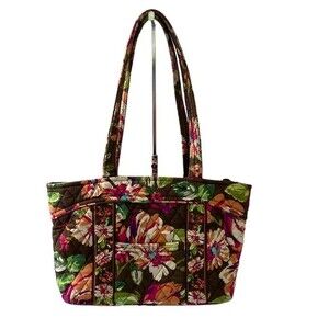 Vera Bradley Little Mandy Style Shoulder Bag Retired English Rose Brown Floral